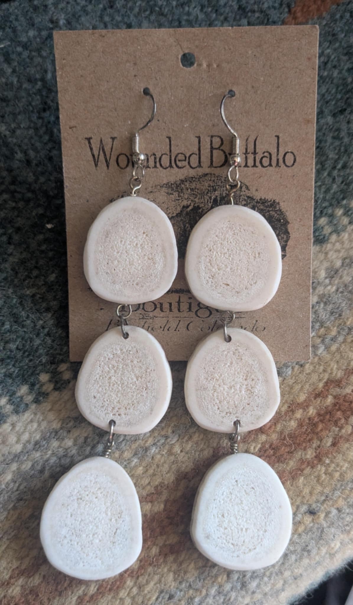 Triple Drop Antler Earrings