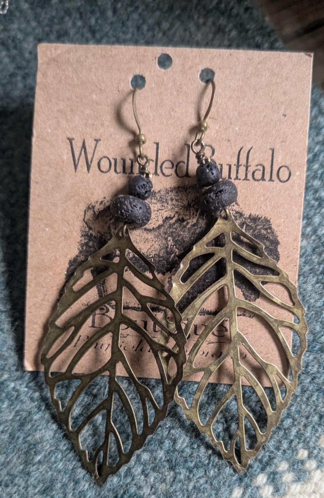 Bronze Leaf and Lava Rock