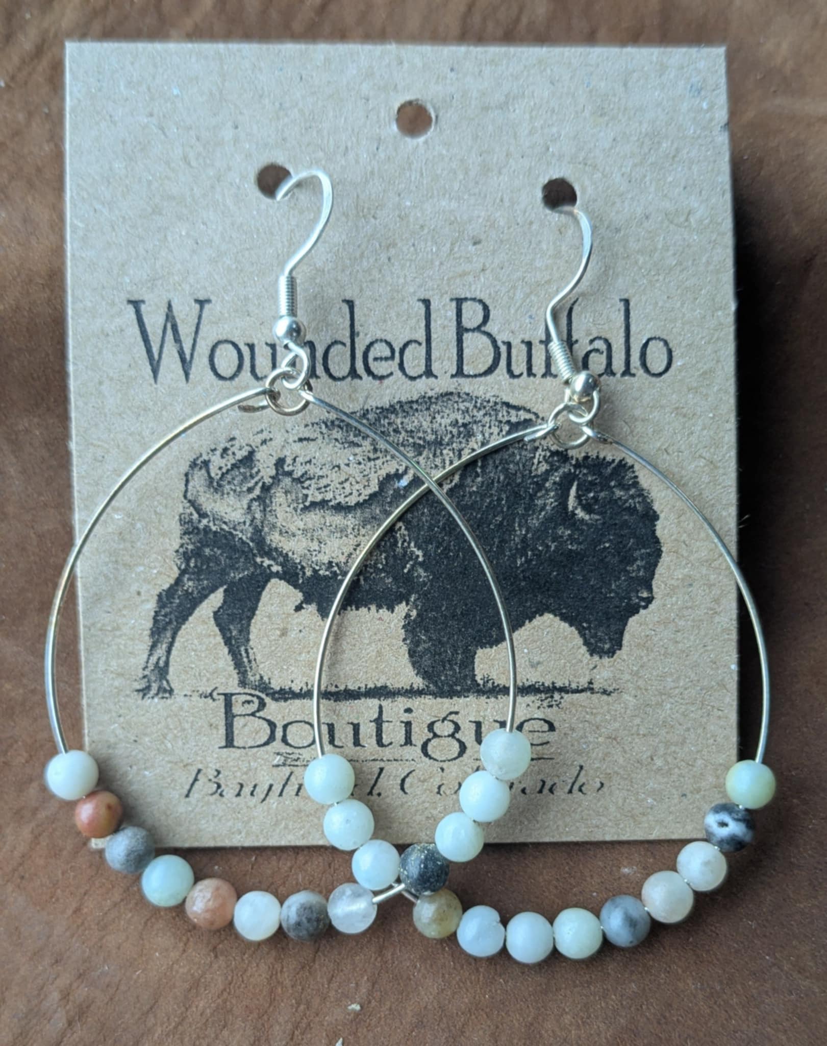 Amazonite Hoop Earrings