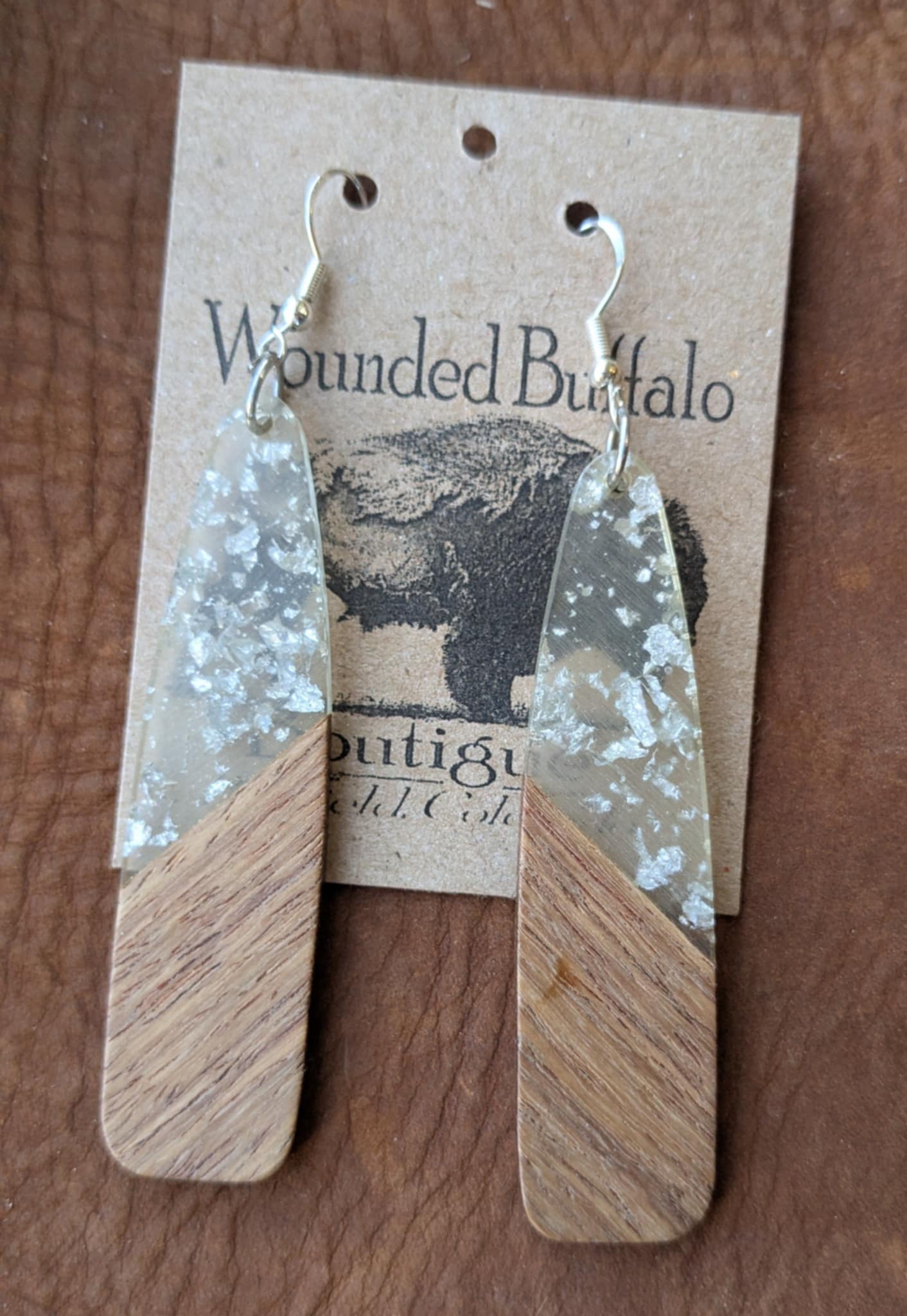 Silverleaf Wood Earrings
