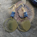 Blue Lapis Sunburst Earrings