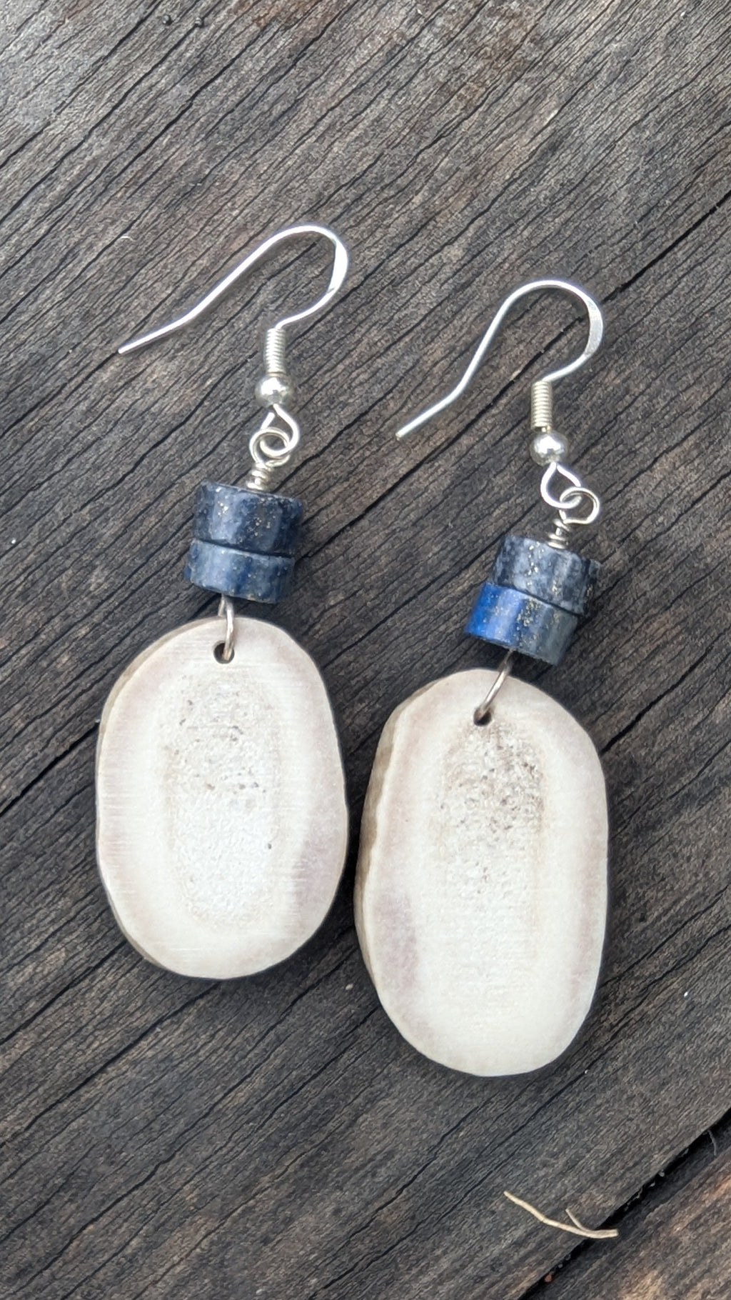 Blue Lapis Antler Earrings