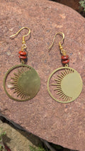 Red Jasper Sunburst Earrings
