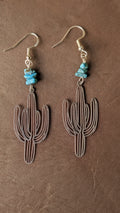 Turquoise Cactus Earrings