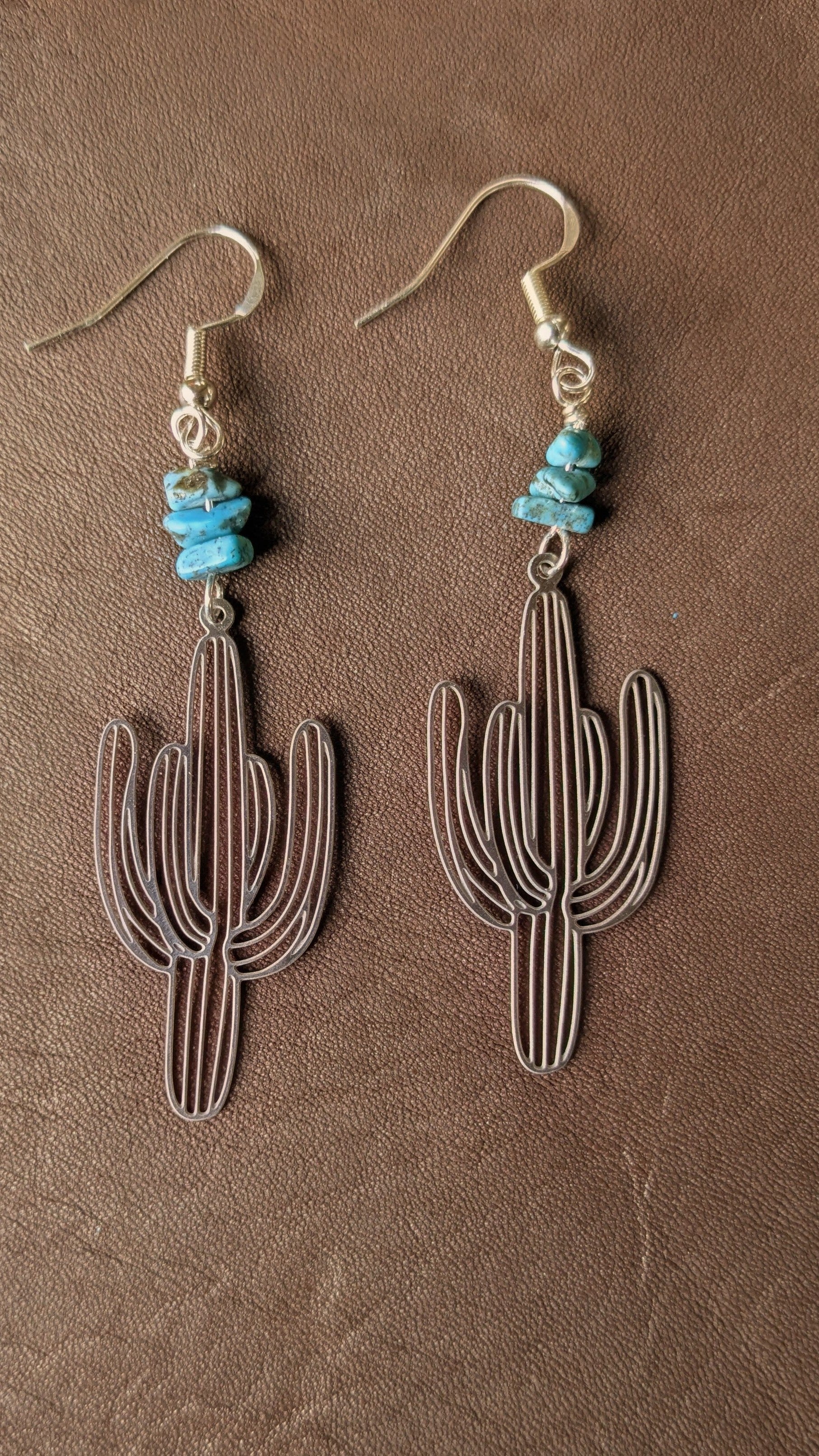 Turquoise Cactus Earrings