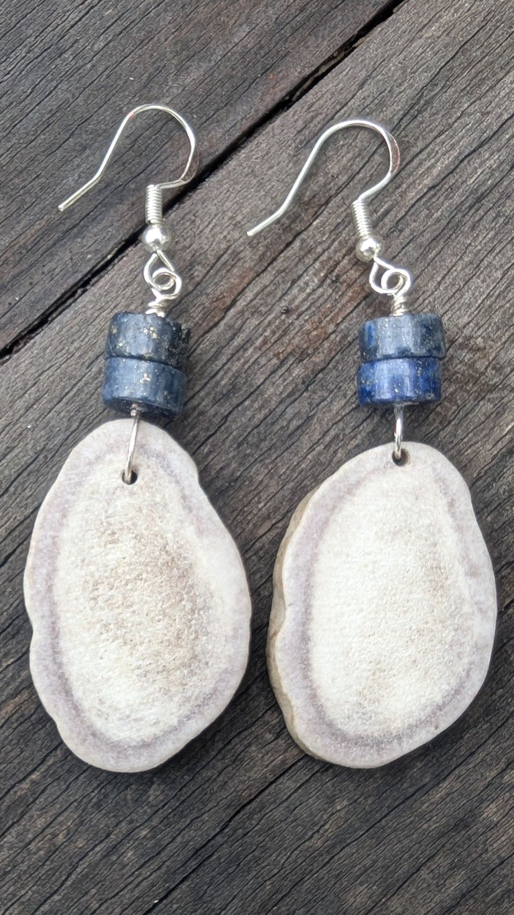 Blue Lapis Antler Earrings
