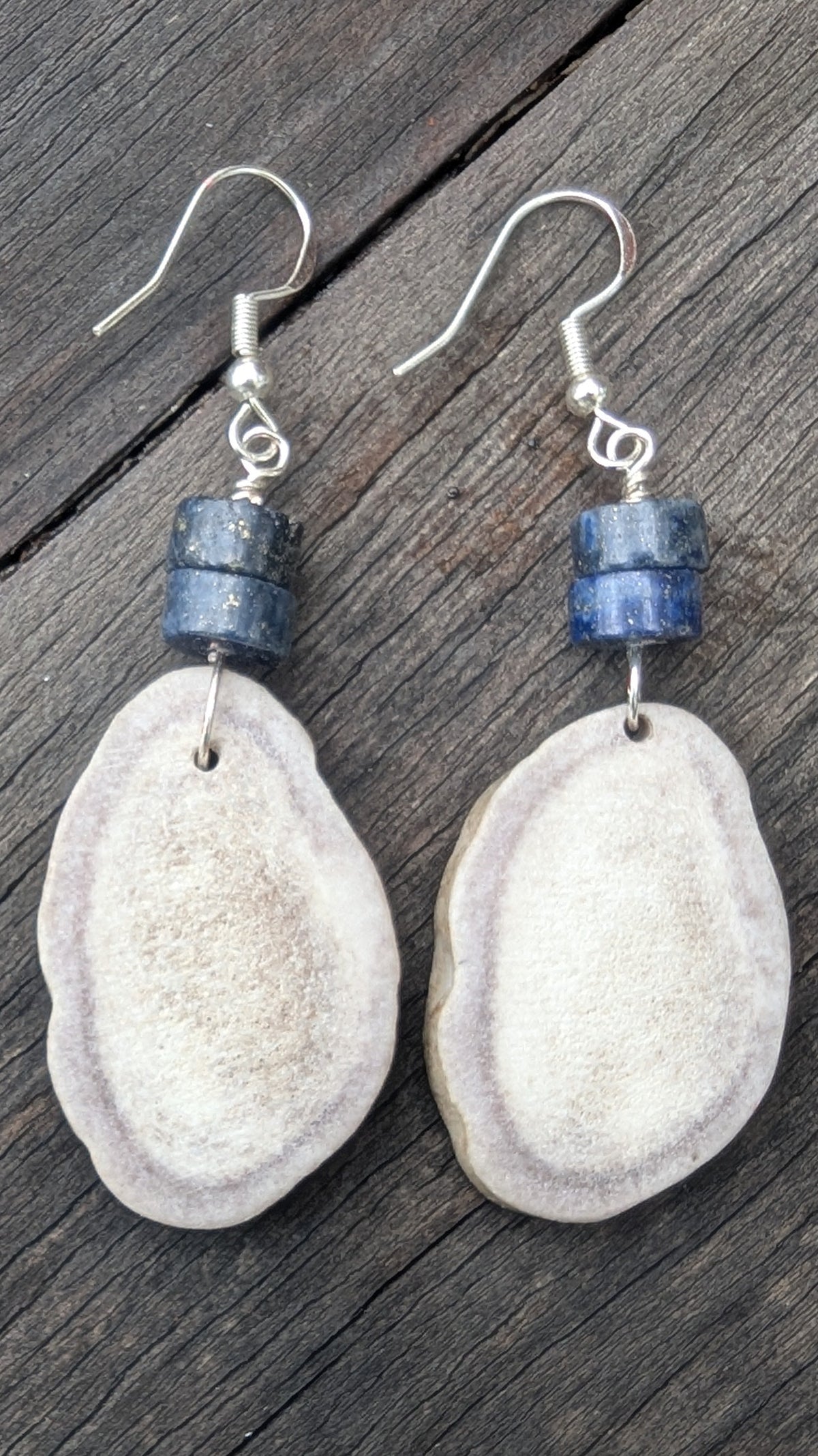 Blue Lapis Antler Earrings